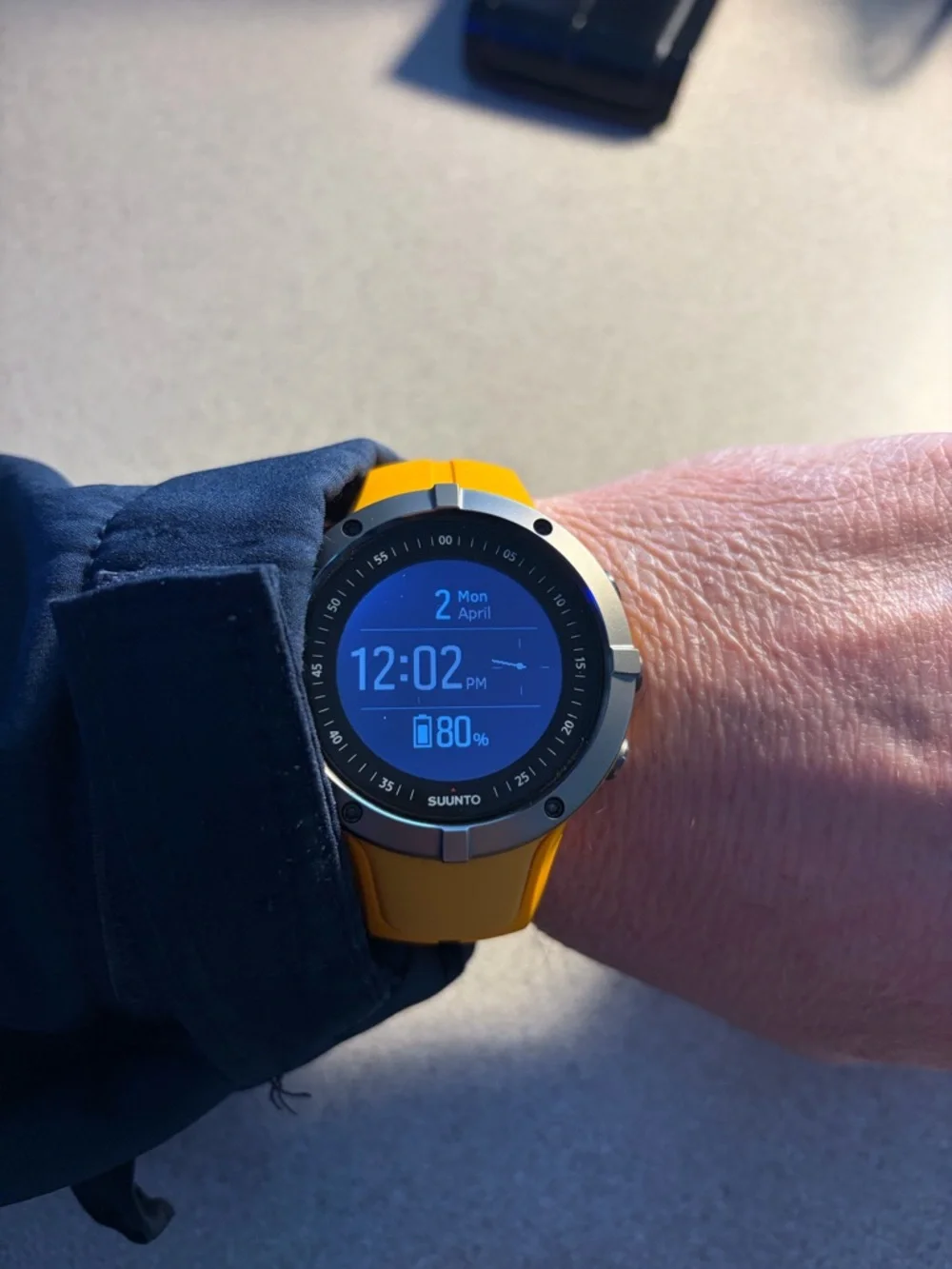 Suunto Orange Strap Titanium-Bezel GPS Watch